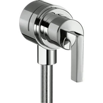 Vodovodní baterie AXOR Citterio Přípojka hadice s uzavíracím ventilem, s páčkovou rukojetí, chrom 39882000