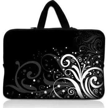pouzdro na notebook Huado taška na notebook do 13.3" Floral black & white