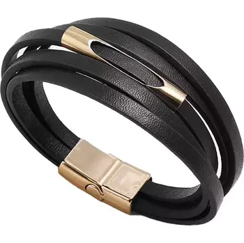 Náramek Pětiřadý náramek Gold Eye Černý