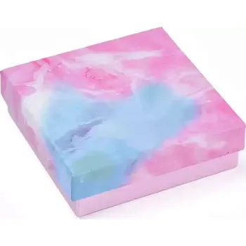 Dárková krabička Dárková krabička čtverec Růžová 9 x 9 cm