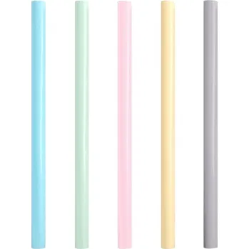 Silikonová brčka na pití Opakovaně Použitelné | 5 ks v pastelových barvách