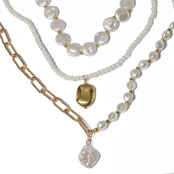 Souprava šperků Lodestar Perlový set třech náhrdelníků My Wedding Zlatá