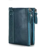 Contacts® dámská kožená peněženka Huron Tyrkysová