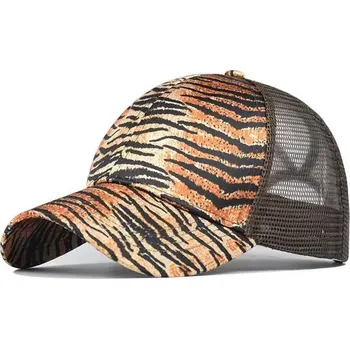 Kšiltovka Dámská bavlněná kšiltovka na culík Zebra oranžová