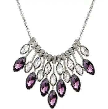 Náhrdelník Elegantní choker náhrdelník Night Drops Purpurový