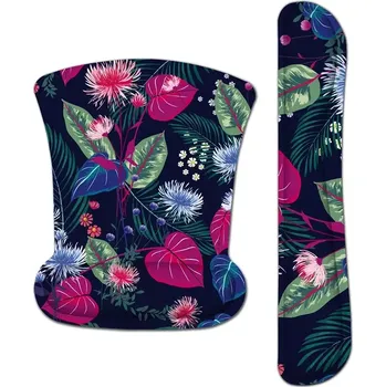 Podložka pod myš Huado Set podložka pod myš a zápěstí Jungle flowers