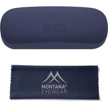 3D brýle Montana pevné kovové pouzdro na brýle + mikroutěrka Modré