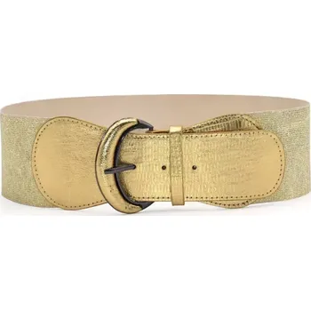 Opasek Lifestyle Dámský strečový široký flitrový pásek Kroko Zlatý
