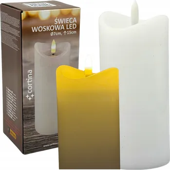 Svíčka LED svíčka z vosku LED vklad do hřbitovní svíčky Svíčka na baterie Bílá 15 x 7 cm