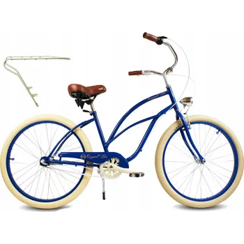 Městské kolo Dámské plážové kolo Cruiser 26" MARINE ROYALBI, 3 rychlosti, retro nosič