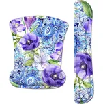 Huado Set podložka pod myš a zápěstí Fialové květy