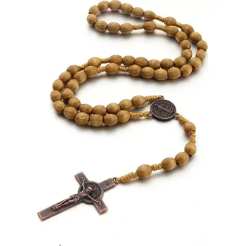 Náhrdelník Impress Jewelry Růženec Tobias Světle Hnědý