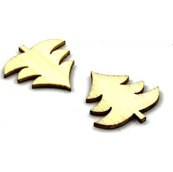 Stromek dřevěný přírodní - 2 ks