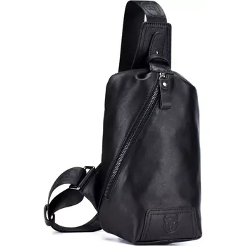 Bullcaptain kožená taška přes rameno Radbod Černý 5L