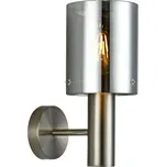 Italux WL-5581-1A-SC+SG nástěnné svítidlo Sardo 1x40W E27 saténový nikl, kouřové sklo