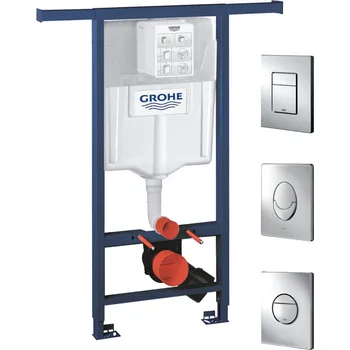 WC sada GROHE Rapid SL 2v1 - Modul pro WC + tlačítko, stavební výška 1130 mm, chrom 38588/SET