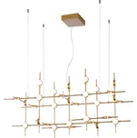 ITALUX MD18001067-30A GD Provenza závěsné svítidlo LED 72W/4982lm 3000K zlatá, bílá