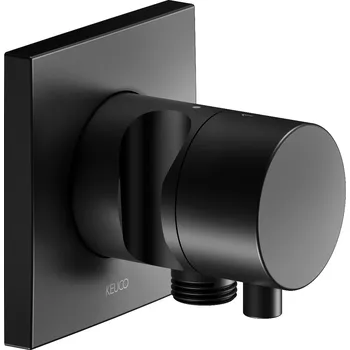 Vodovodní baterie Keuco Ixmo - Dvoucestný přepínací ventil s napojením hadice a držákem sprchy, černá matná 59556371202