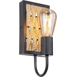 GLOBO 15679W HALIA nástěnné svítidlo 1xE27 černá matná, béžová