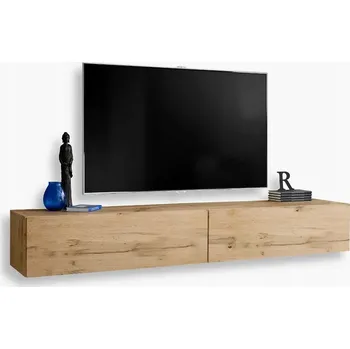 Šatní skříň Komodee Závěsná skříňka pod TV Loreto Wotan Wotan, otevírání Push to Open, čelo Wotan Mat