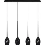 AZzardo AZ0100 DECOline Izzat 4 BLACK stropní závěsné svítidlo 4xE14 50W IP20 lesklá černá