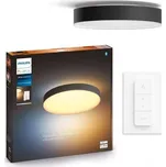 Philips HUE LED White Ambiance 41161/30/P6 Enrave XL stropní svítidlo 48W 6100lm 2200-6500K 55,1cm černé stmívatelné BlueTooth + HUE Switch