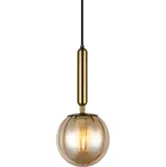 ITALUX PND-2324-1 BRO+AMB Ravena závěsné svítidlo 1xE27 D150mm mosaz, jantarová