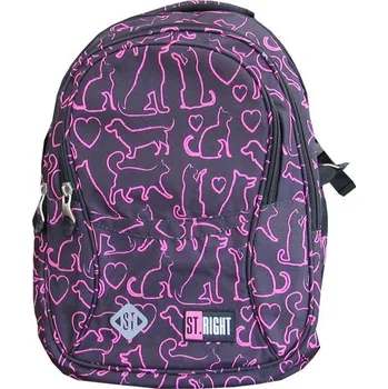 Školní batoh Studentský batoh St.RIGHT -Lovely Pets 4 komorový BP1, rozměry: 42 x 32 x 21 cm