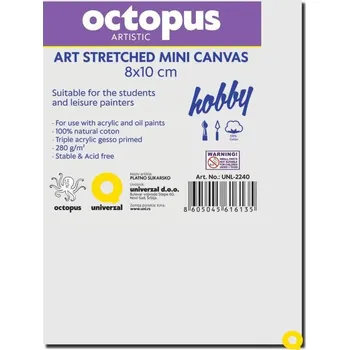 Malířské plátno Malířské plátno OCTOPUS MINI Hobby 280 g 8 x 10 cm