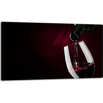 Kuchyňské prkénko SKLENĚNÁ DESKA NA KRAJENÍ 52x30 VZOR VÍNO