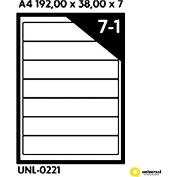 Speciální papír Samolepicí etikety A4 192 x 38 x 7, 100 listů