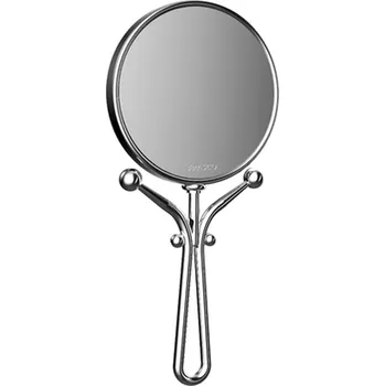 Zrcadlo Emco Cosmetic mirrors Pure - Kulaté ruční zrcadlo, Ø 127 mm, 5 násobné zvětšování, chrom 109400124