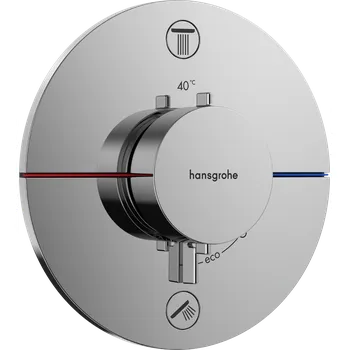 Vodovodní baterie Hansgrohe ShowerSelect Comfort S Termostat pod omítku pro 2 spotřebiče, chrom 15554000