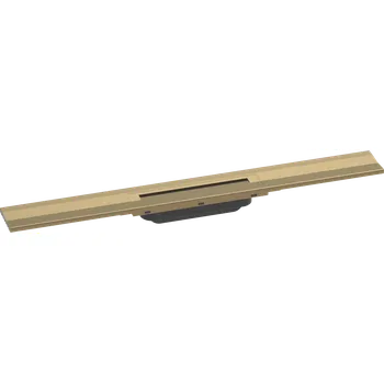 Odvodňovací žlab Hansgrohe RainDrain Flex Vrchní sada sprchového žlabu 700, zkracovatelný, pro instalaci ke stěně, kartáčovaný bronz 56050140