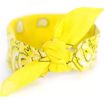 Šátek Bavlněný šátek Bandana 55 cm x 55 cm Žlutý