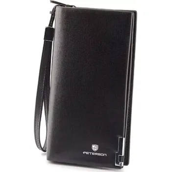Peněženka Peterson pánská dlouhá peněženka černá v krabičce