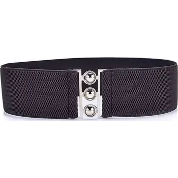 Opasek Dámský pásek na šaty s přezkou Freya Černý