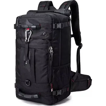 Městský batoh Kaka turistický outdoor batoh Skadar Černý 40-50L - Velikost XL (PLUS LARGE)