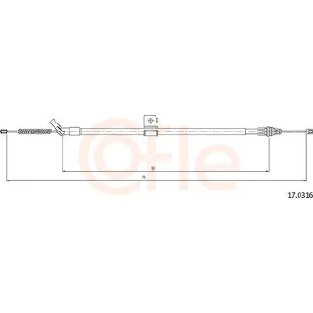 Auto-moto Tažné lanko, parkovací brzda COFLE 17.0316