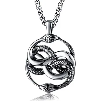 Přívěsek Přívěsek z chirurgické oceli - Infinidad Spletený had - Model BEZ ŘETÍZKU (pouze přívěsek)