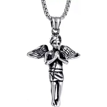 Náhrdelník Impress Jewelry Přívěsek s řetízkem Anděl Prukiel Stříbrná