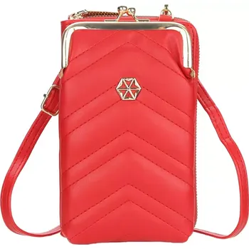 Peněženka Boissen Dámská peněženka s popruhem Nora Červená