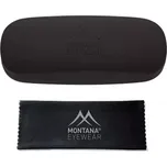 Montana pevné kovové pouzdro na brýle + mikroutěrka Černé