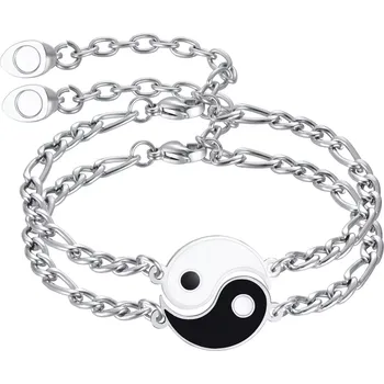 Náramek Titan Jewerly Jing Jang stříbrná 17 - 22 cm