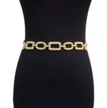 Ozdobný řetízkový kovový zlatý pásek Gudula