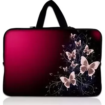 pouzdro na notebook Huado taška na notebook do 13.3" Motýlci v bordo