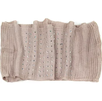 Šála ArtOfPolo kruhový pletený šál s cvoky Béžový