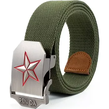 Opasek Plátěný pásek Army Renda Zelený