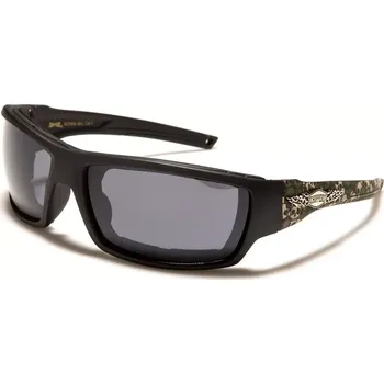 CHOPPERS Pánské Biker Sluneční brýle s lebkou Černé - Barva Zelená