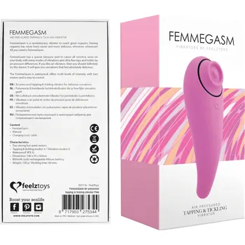 Vibrátor FEELZTOYS Femmegasm - Nabíjecí 2v1 klitoridální vibrátor (růžový)